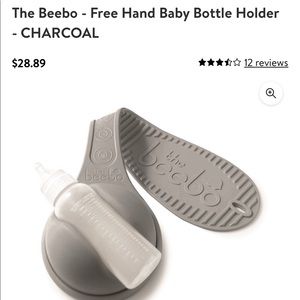 Free hand baby bottle holder  - charcoal